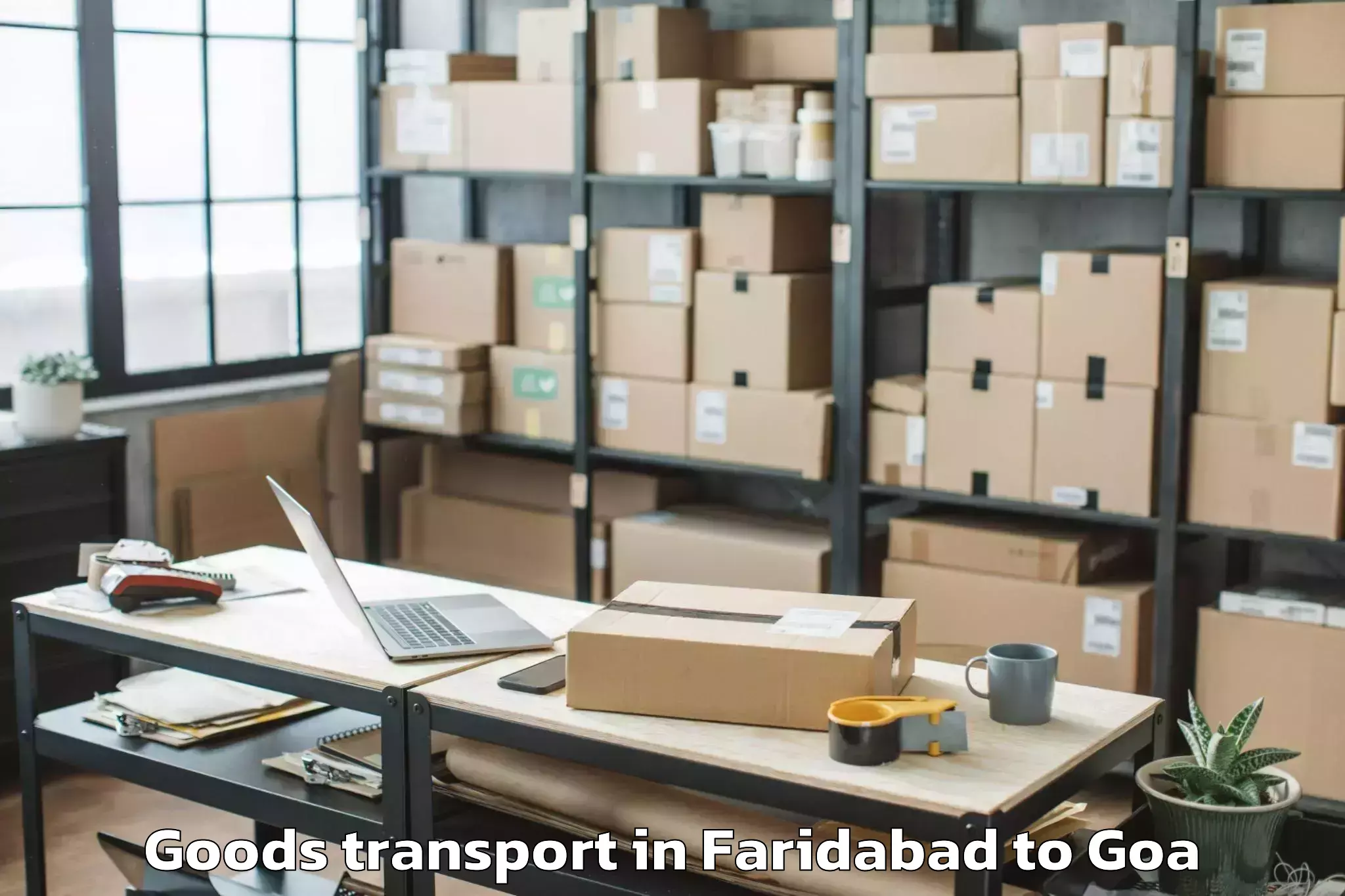 Expert Faridabad to Morjim Goods Transport